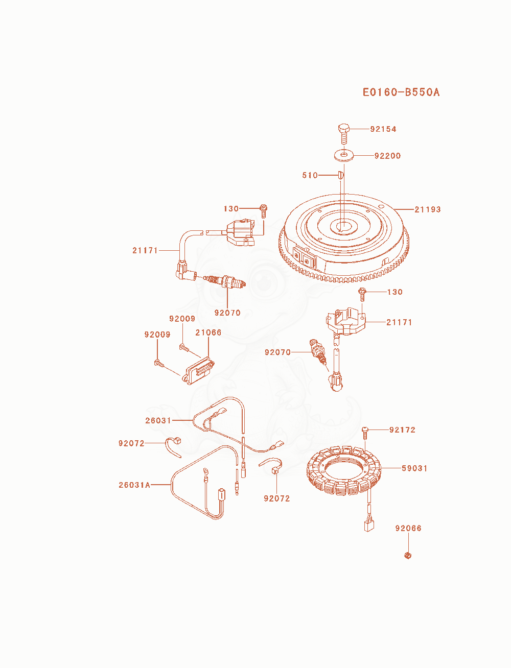 Exploded parts diagram of the Electric-Equipment of a Kawasaki FX600V-BS02 engine, with numbered balloons