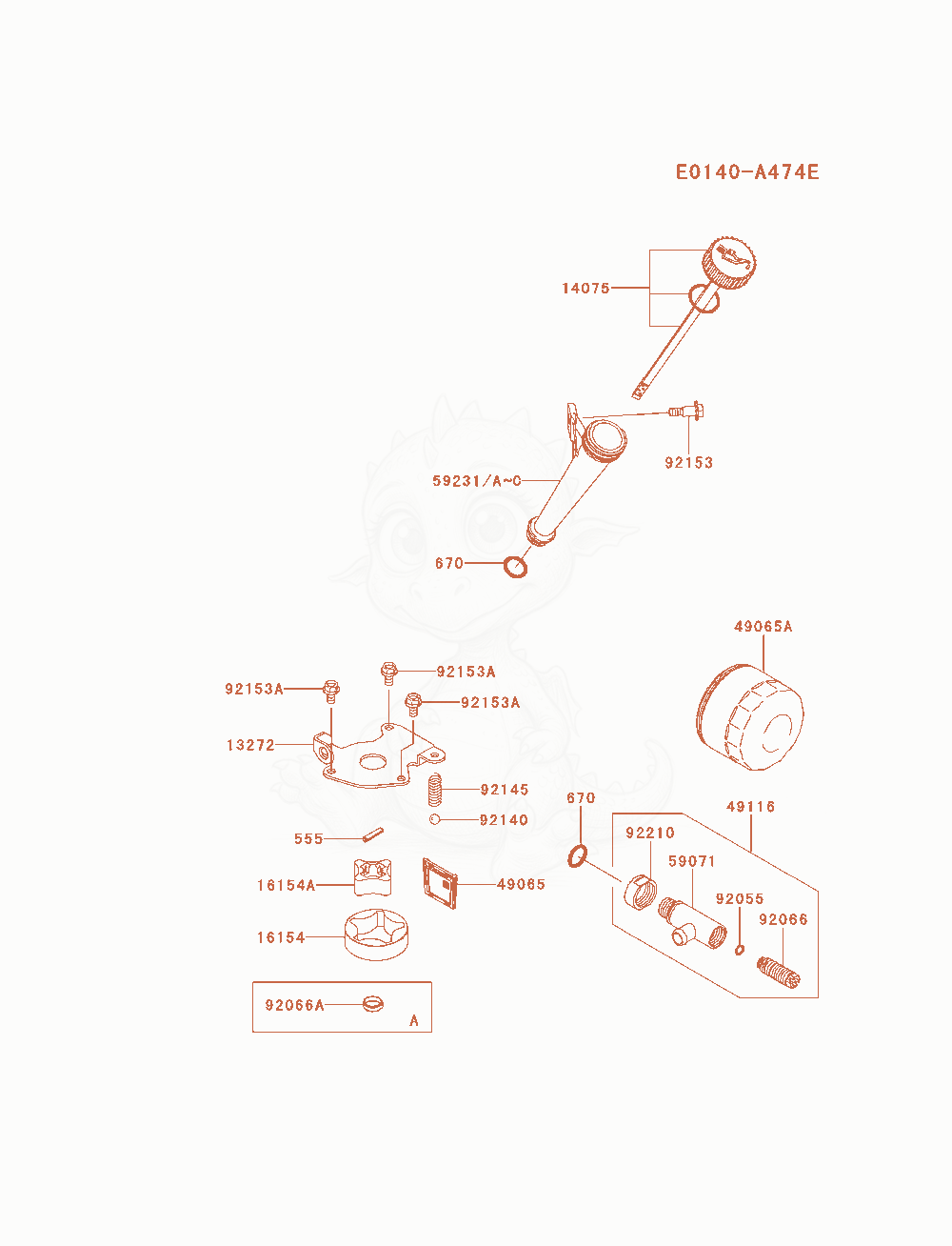 Exploded parts diagram of the Lubrication-Equipment of a Kawasaki FR691V-AS07 engine, with numbered balloons