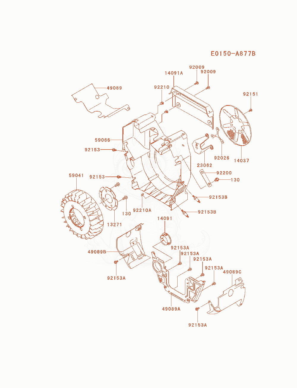 Exploded parts diagram of the Cooling-Equipment of a Kawasaki FH770D-ES01 engine, with numbered balloons