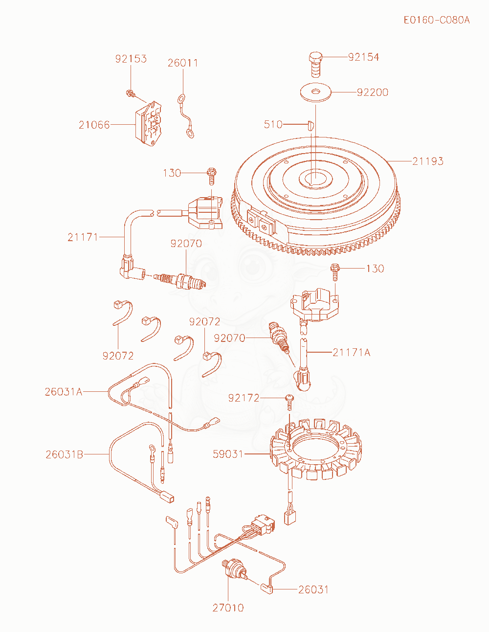 Exploded parts diagram of the Electric-Equipment of a Kawasaki FX850V-AS23 engine, with numbered balloons