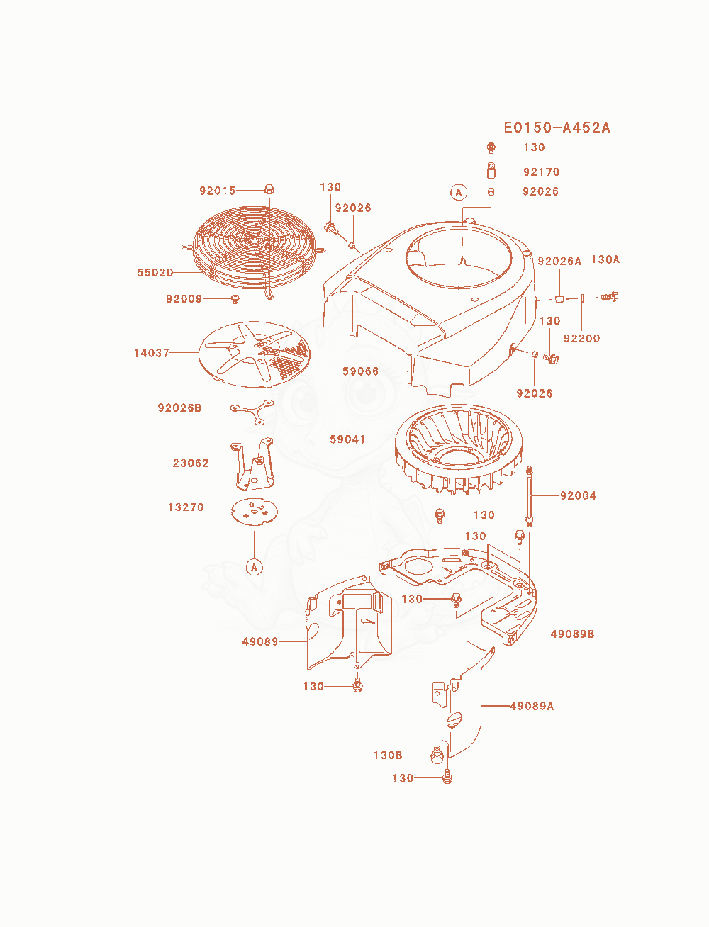 Exploded parts diagram of the Cooling-Equipment of a Kawasaki FH680V-AS17 engine, with numbered balloons