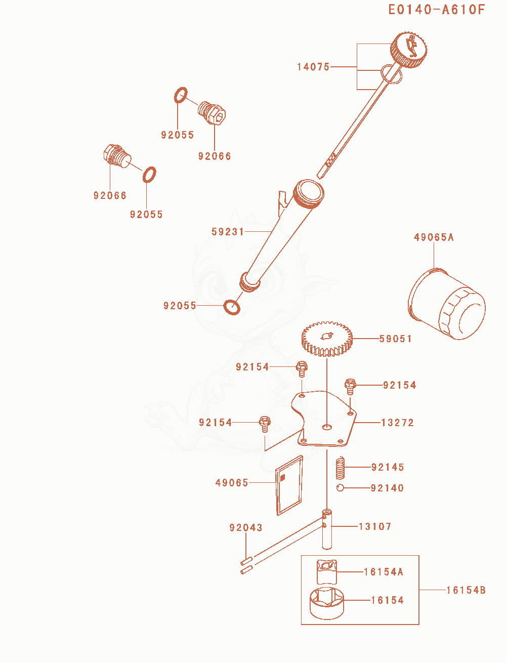 Exploded parts diagram of the Lubrication-Equipment of a Kawasaki FX801V-AS25 engine, with numbered balloons