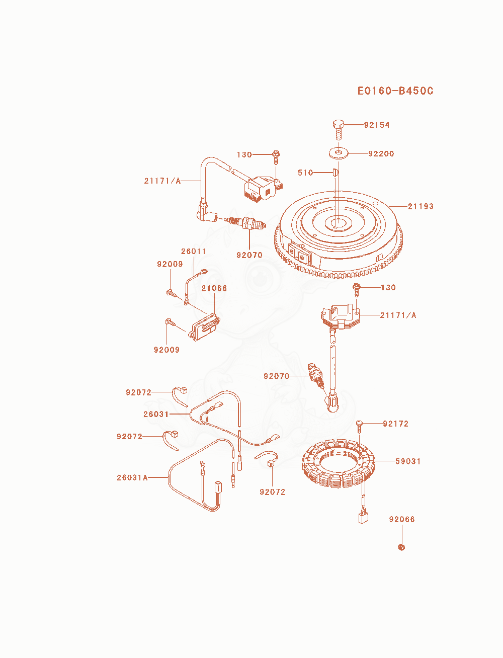 Exploded parts diagram of the Electric-Equipment of a Kawasaki FS481V-AS20 engine, with numbered balloons
