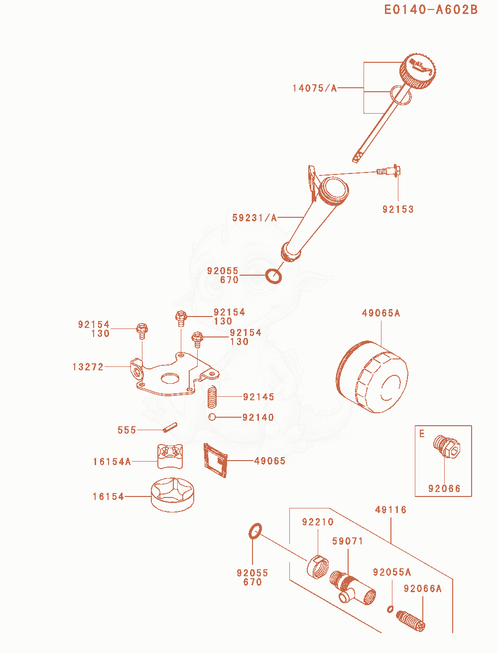 Exploded parts diagram of the Lubrication-Equipment of a Kawasaki FR600V-BS06 engine, with numbered balloons