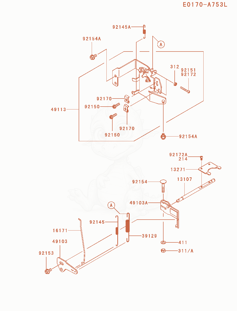 Exploded parts diagram of the Control-Equipment of a Kawasaki FR730V-AS05 engine, with numbered balloons