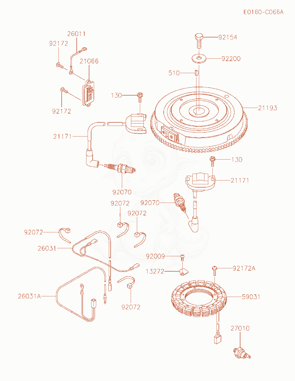 Exploded parts diagram of the Electric-Equipment of a Kawasaki FX651V-BS17 engine, with numbered balloons