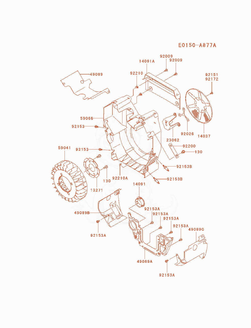 Exploded parts diagram of the Cooling-Equipment of a Kawasaki FH770D-AS06 engine, with numbered balloons