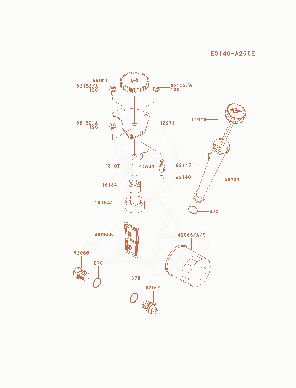 Exploded parts diagram of the Lubrication-Equipment of a Kawasaki FH680V-ES32 engine, with numbered balloons