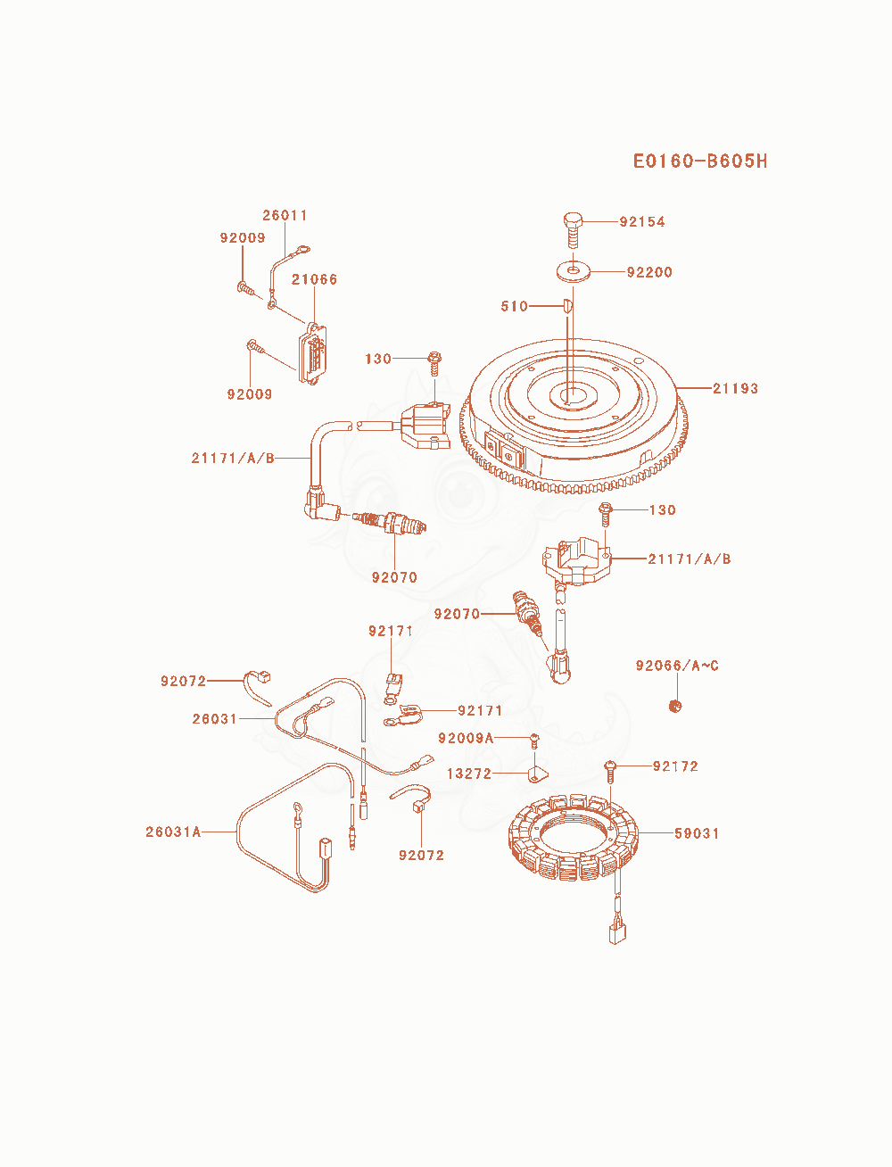 Exploded parts diagram of the Electric-Equipment of a Kawasaki FS730V-AS09 engine, with numbered balloons