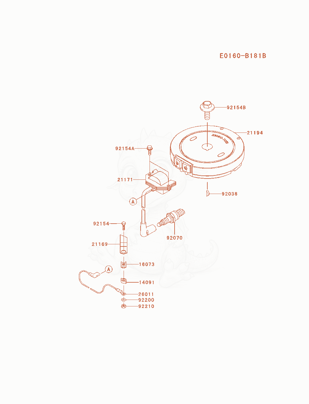 Exploded parts diagram of the Electric-Equipment of a Kawasaki FJ180V-AM10 engine, with numbered balloons