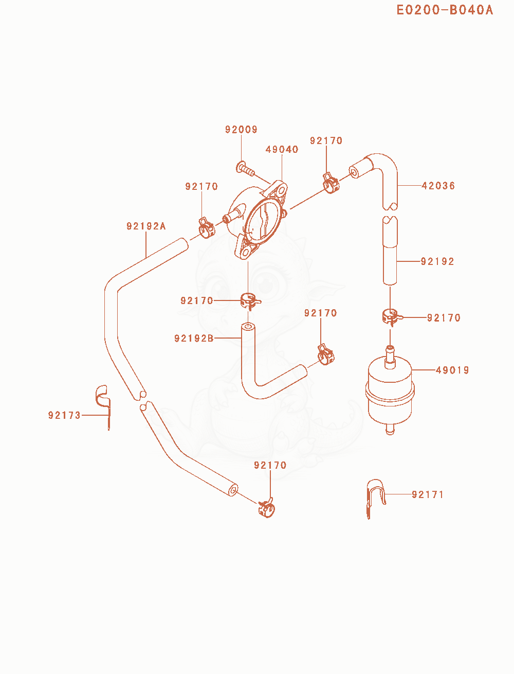 Exploded parts diagram of the Fuel-Tank / Fuel-Valve of a Kawasaki FR600V-AS11 engine, with numbered balloons