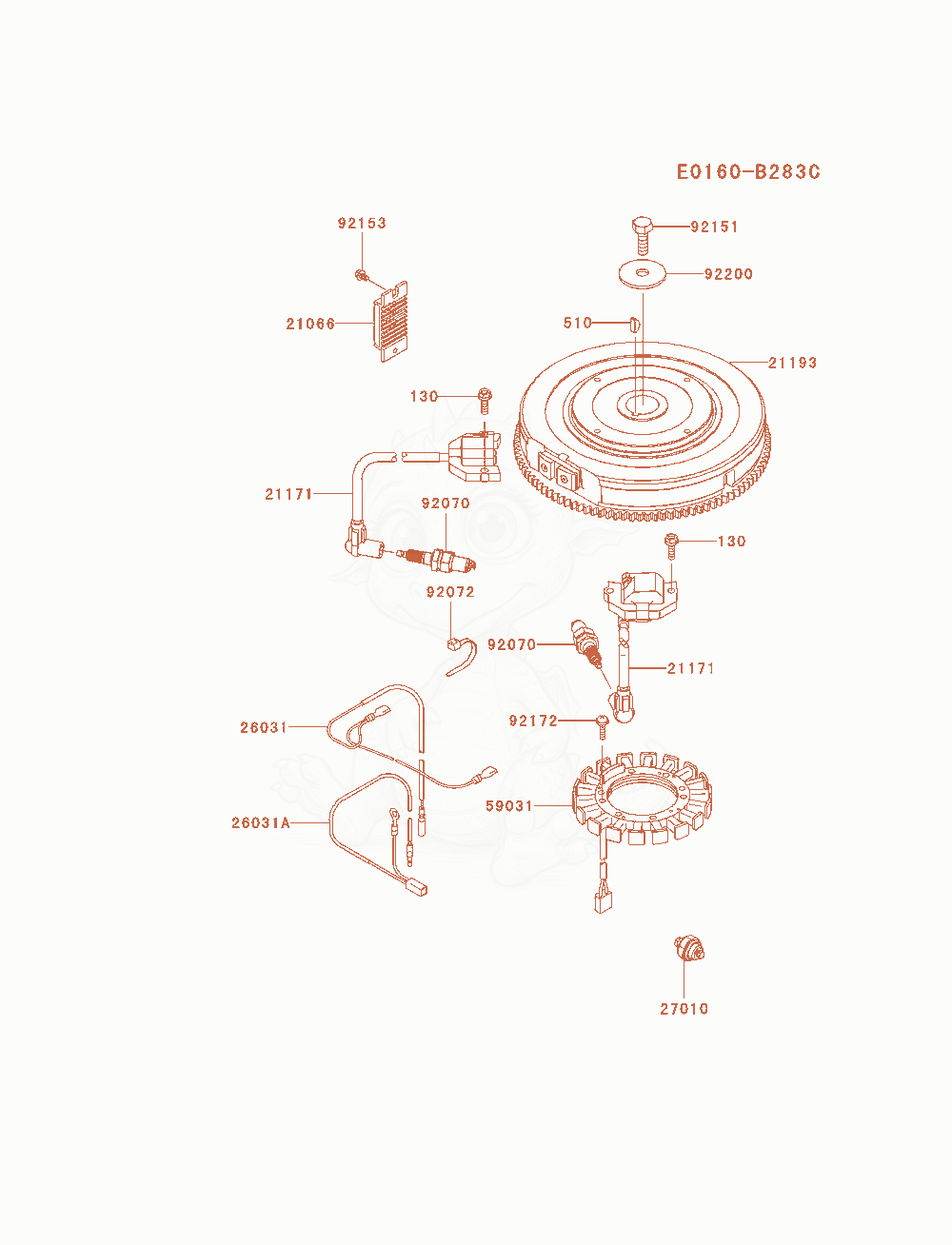 Exploded parts diagram of the Electric-Equipment of a Kawasaki FX751V-AS08 engine, with numbered balloons