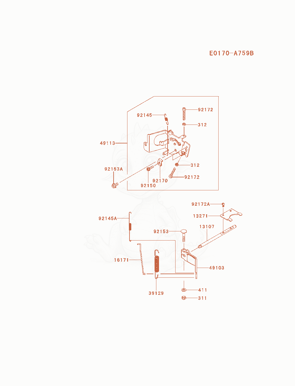 Exploded parts diagram of the Control-Equipment of a Kawasaki FX541V-ES00 engine, with numbered balloons