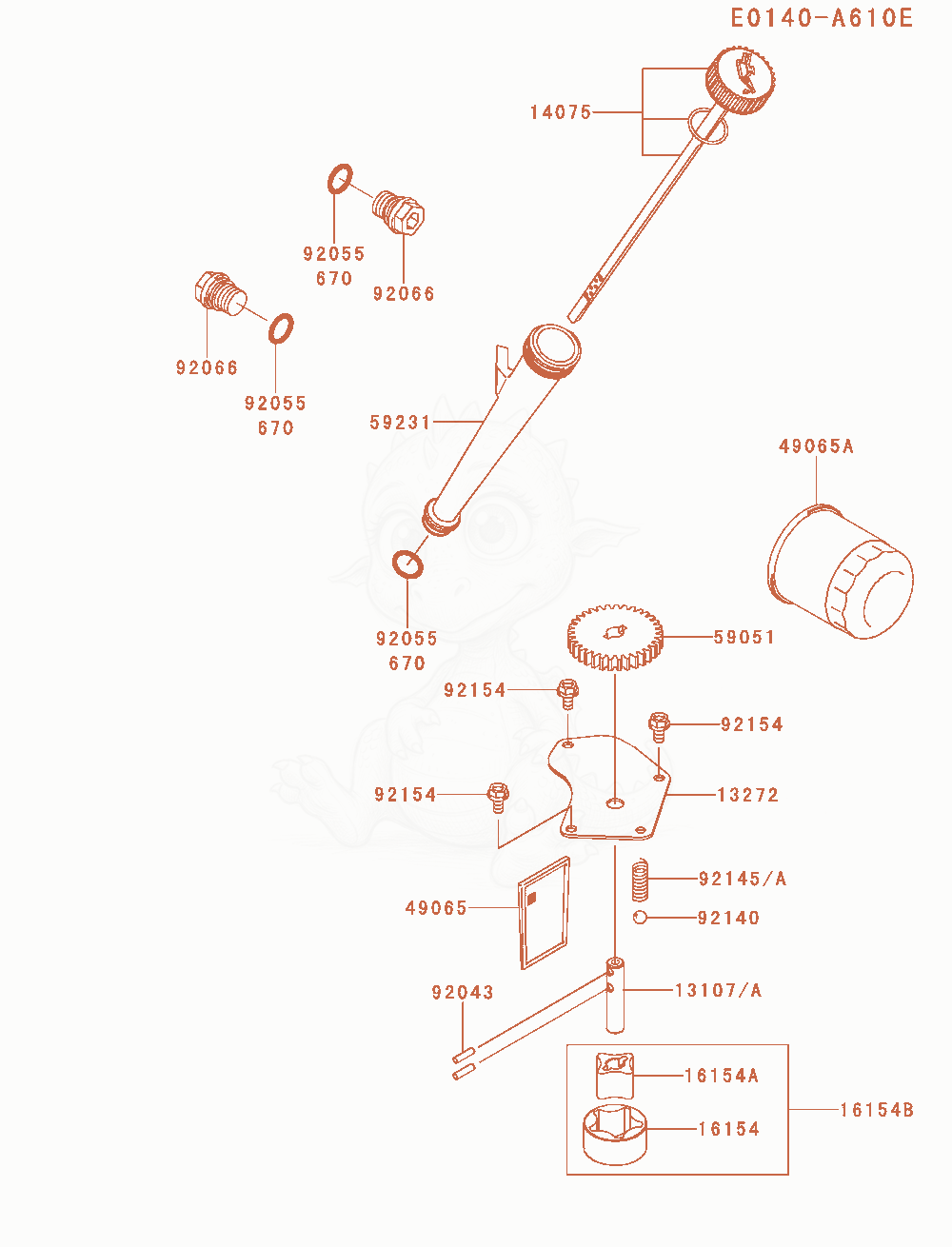 Exploded parts diagram of the Lubrication-Equipment of a Kawasaki FX751V-HS07 engine, with numbered balloons