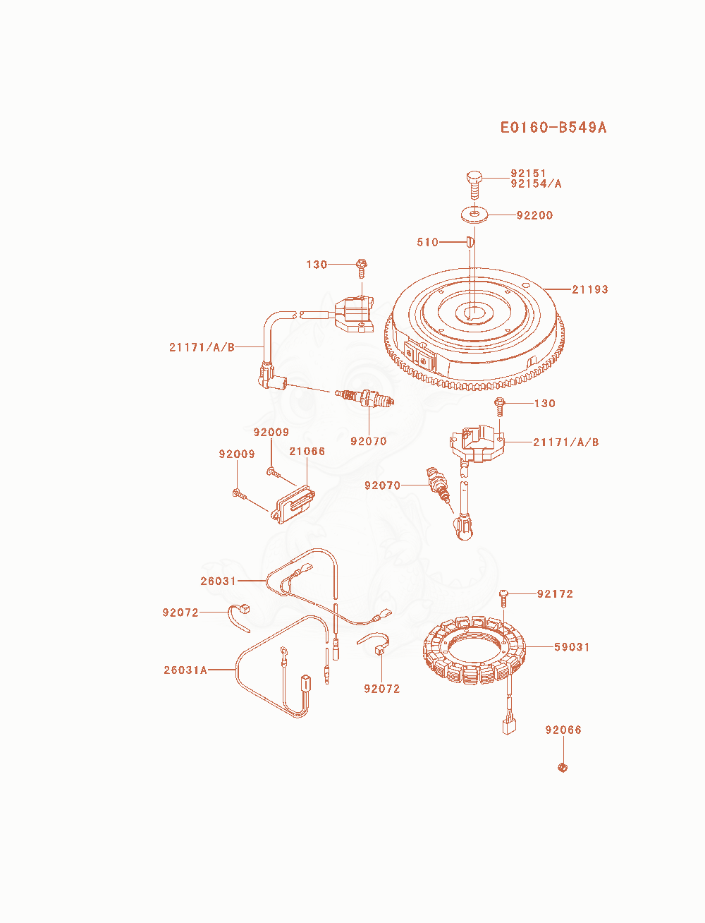 Exploded parts diagram of the Electric-Equipment of a Kawasaki FX541V-AS00 engine, with numbered balloons