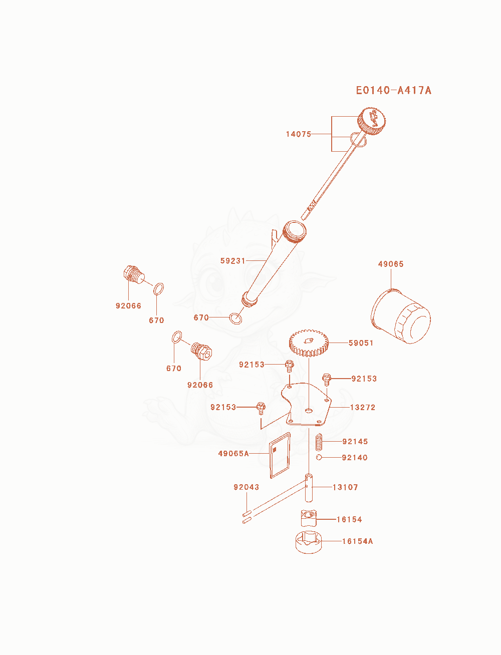 Exploded parts diagram of the Lubrication-Equipment of a Kawasaki FX850V-AS05 engine, with numbered balloons