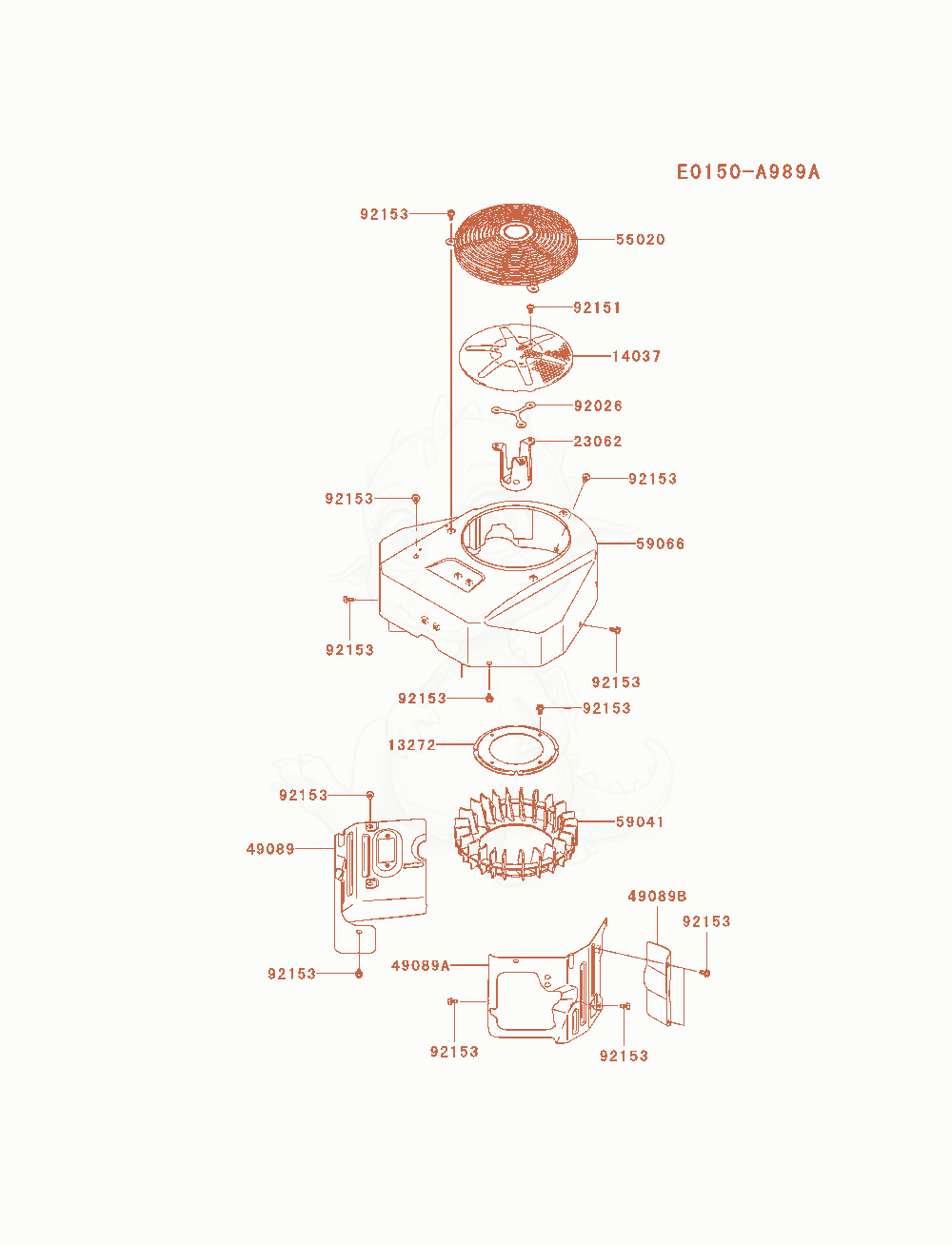 Exploded parts diagram of the Cooling-Equipment of a Kawasaki FX691V-AS09 engine, with numbered balloons
