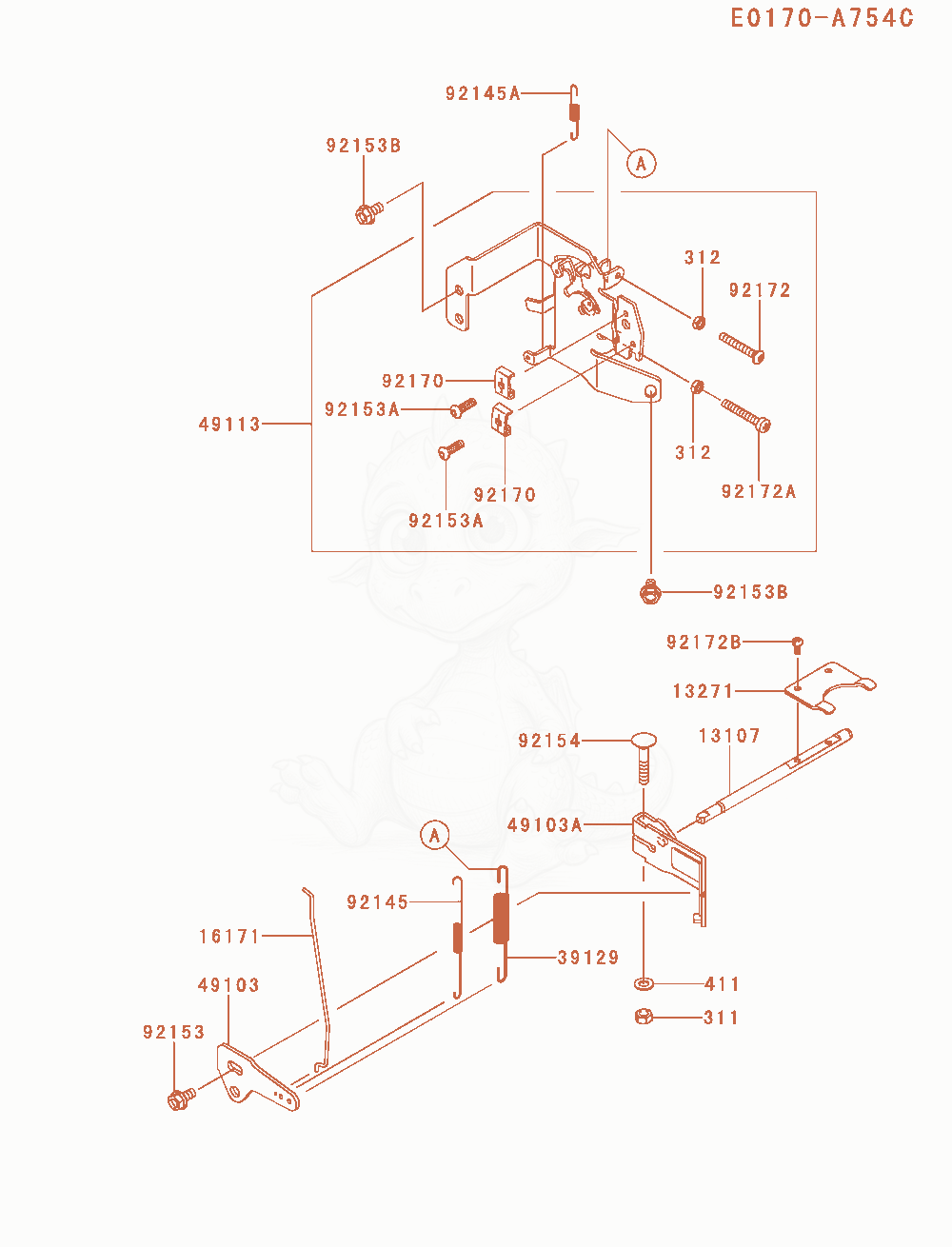Exploded parts diagram of the Control-Equipment of a Kawasaki FS730V-AS53 engine, with numbered balloons
