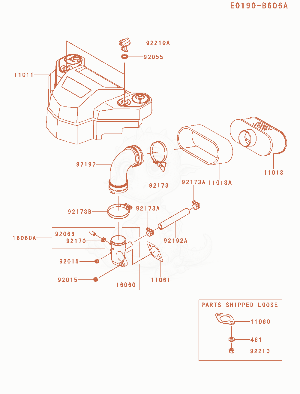 Exploded parts diagram of the Air-Filter / Muffler of a Kawasaki FS600V-AS29 engine, with numbered balloons