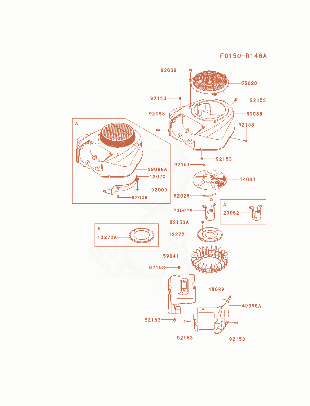 Exploded parts diagram of the Cooling-Equipment of a Kawasaki FR730V-AS16 engine, with numbered balloons