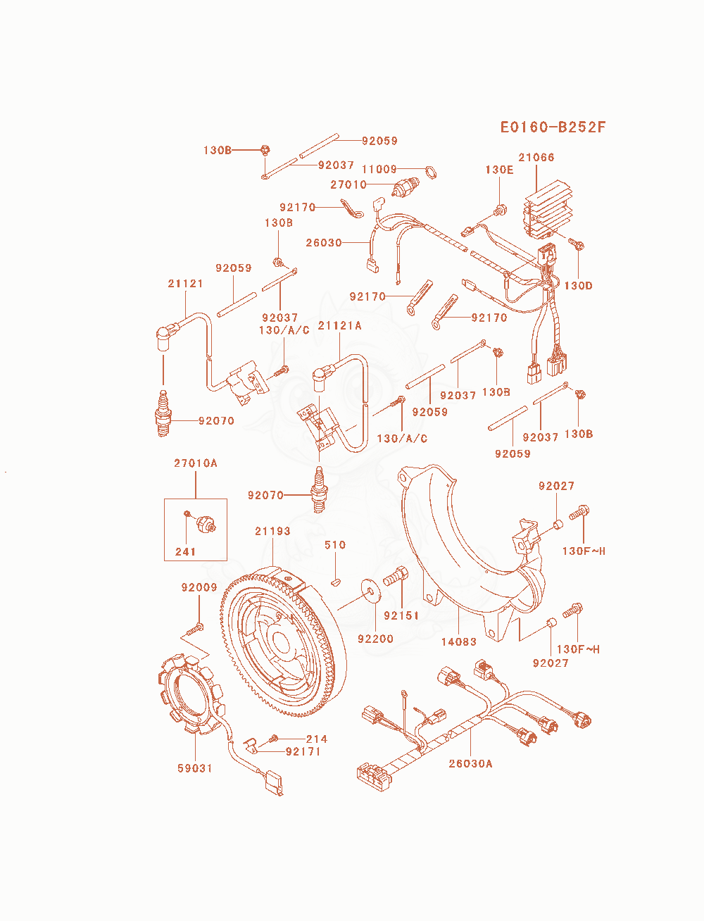 Exploded parts diagram of the Electric-Equipment of a Kawasaki FD791D-ES01 engine, with numbered balloons