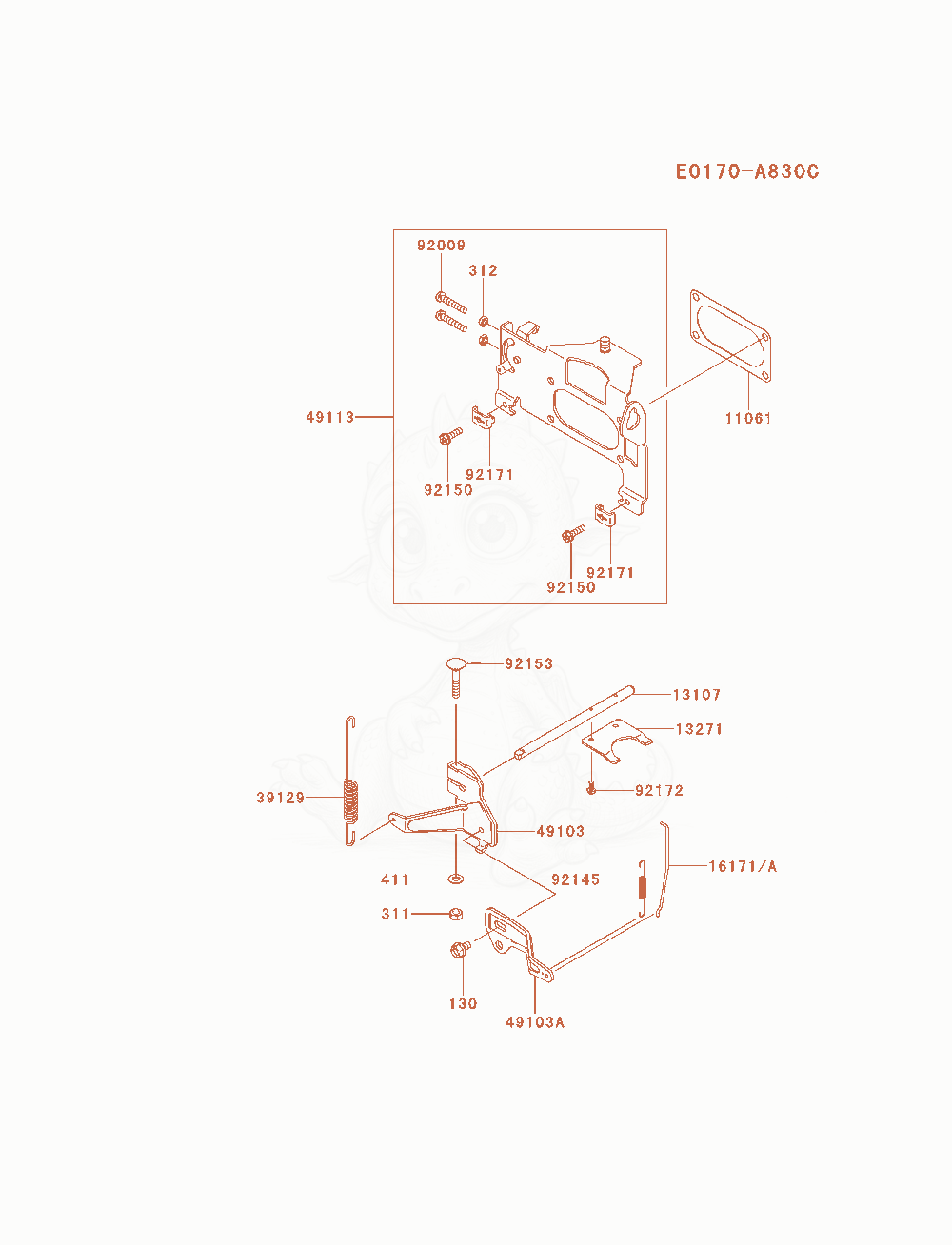 Exploded parts diagram of the Control-Equipment of a Kawasaki FXT00V-AS15 engine, with numbered balloons