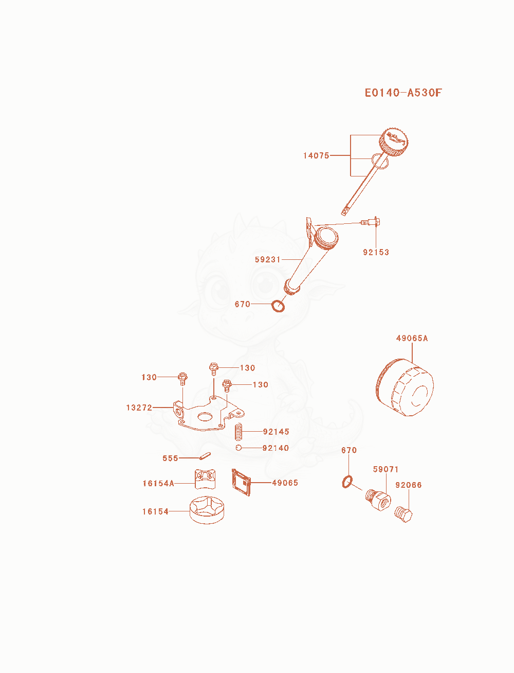 Exploded parts diagram of the Lubrication-Equipment of a Kawasaki FS691V-AS34 engine, with numbered balloons