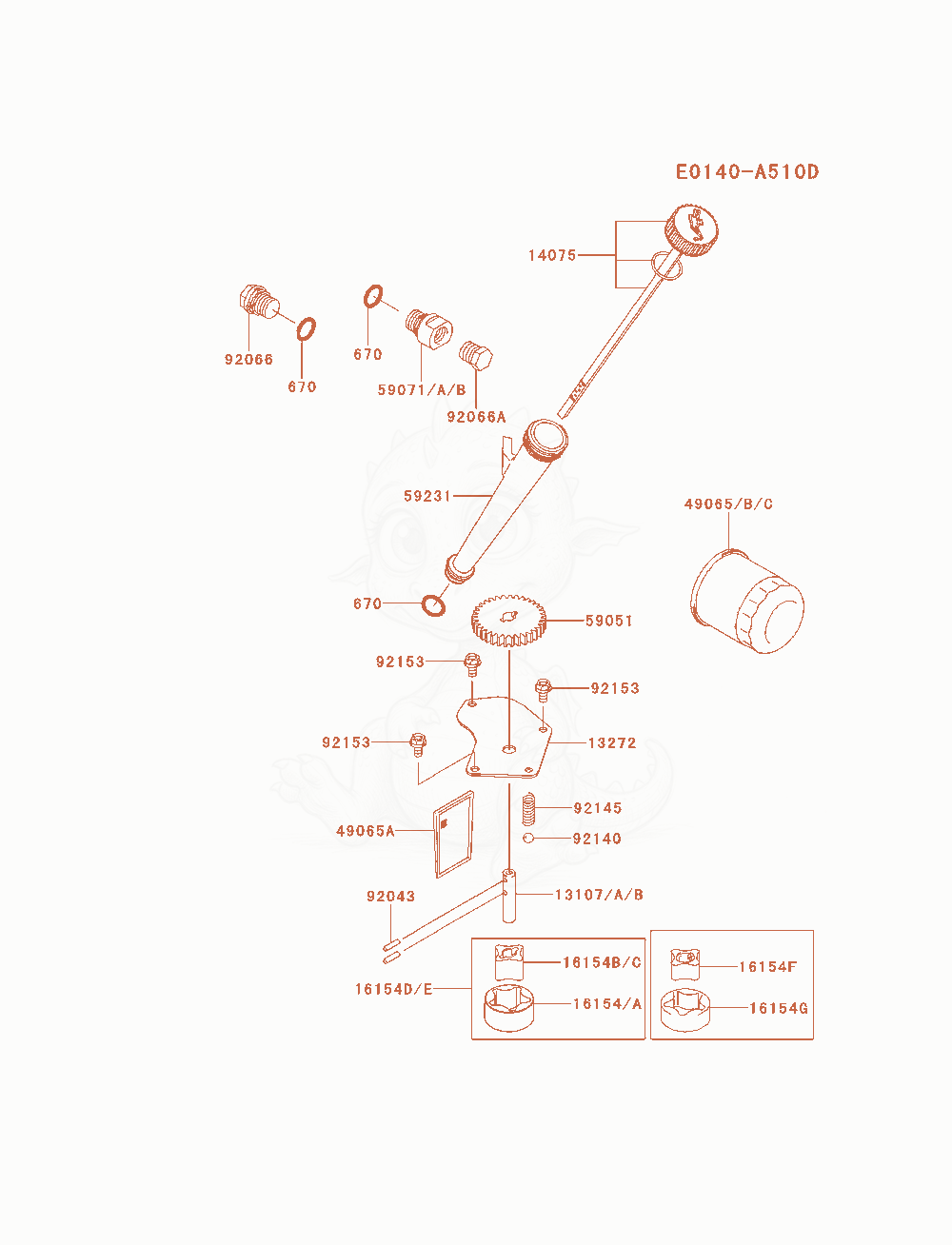 Exploded parts diagram of the Lubrication-Equipment of a Kawasaki FX751V-CS05 engine, with numbered balloons