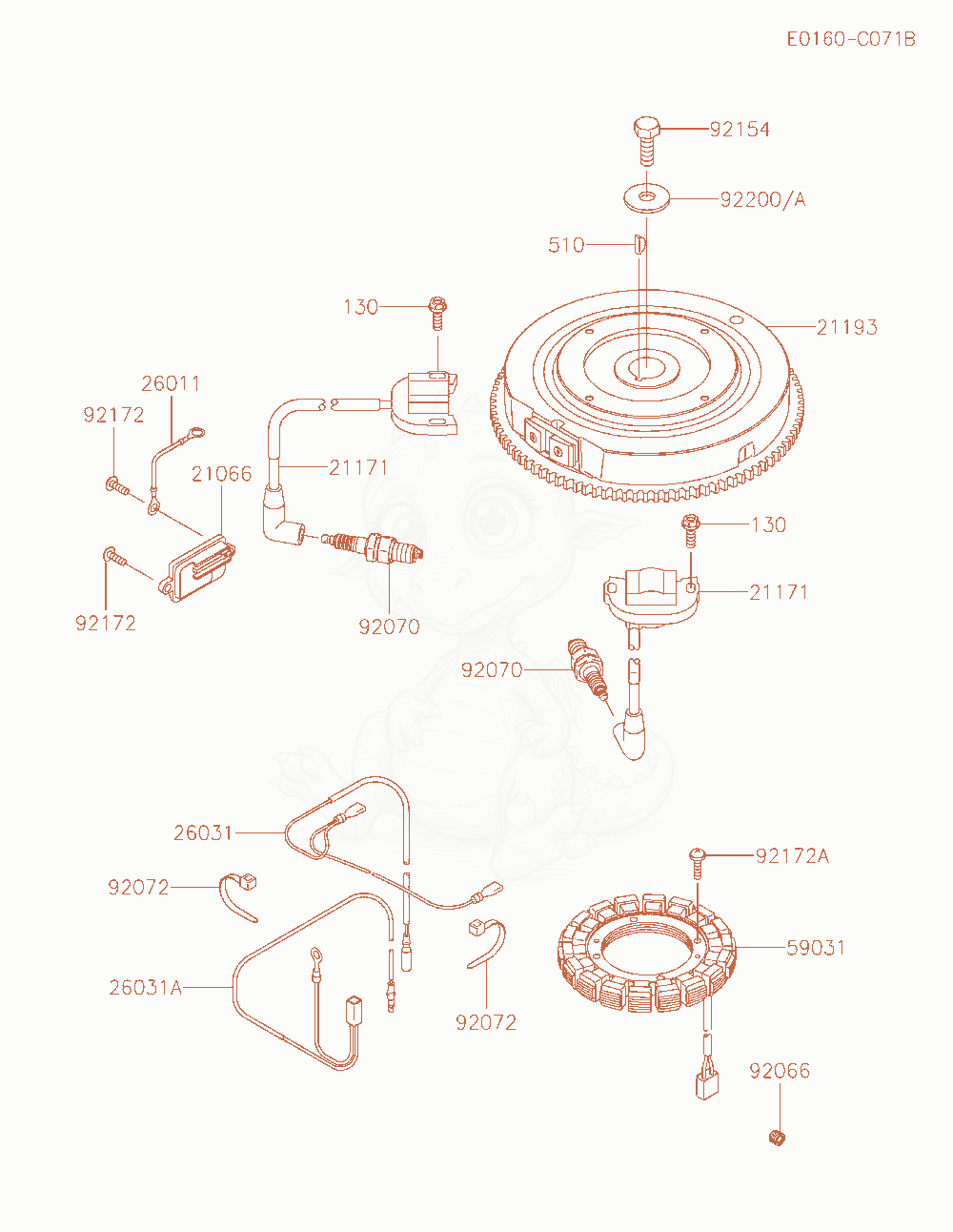 Exploded parts diagram of the Electric-Equipment of a Kawasaki FX600V-HS00 engine, with numbered balloons