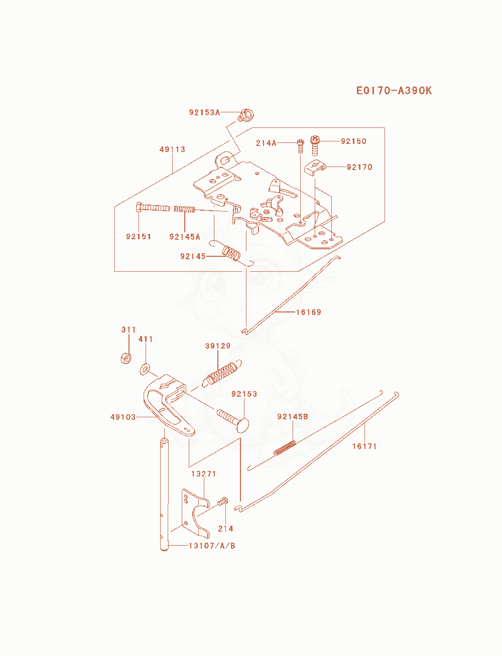 Exploded parts diagram of the Control-Equipment of a Kawasaki FH680D-ES08 engine, with numbered balloons