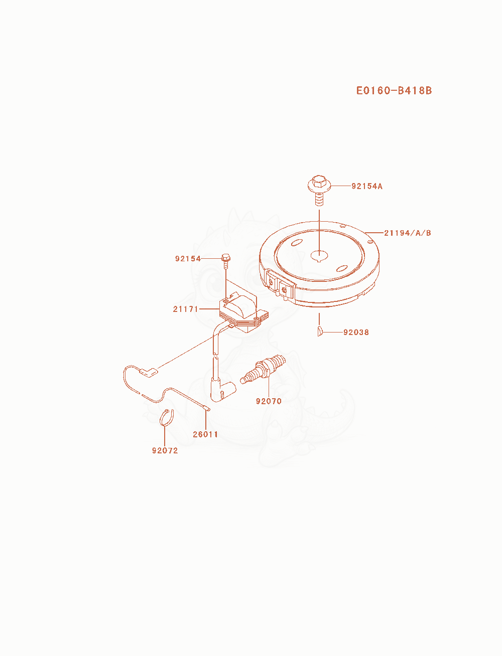 Exploded parts diagram of the Electric-Equipment of a Kawasaki FJ180V-AM12 engine, with numbered balloons
