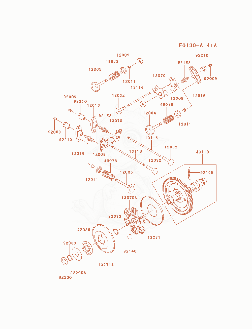 Exploded parts diagram of the Valve / Camshaft of a Kawasaki FH770D-ES01 engine, with numbered balloons