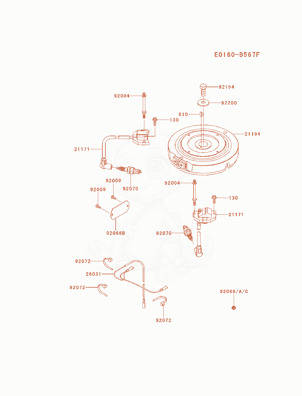 Exploded parts diagram of the Electric-Equipment of a Kawasaki FS541V-AS23 engine, with numbered balloons