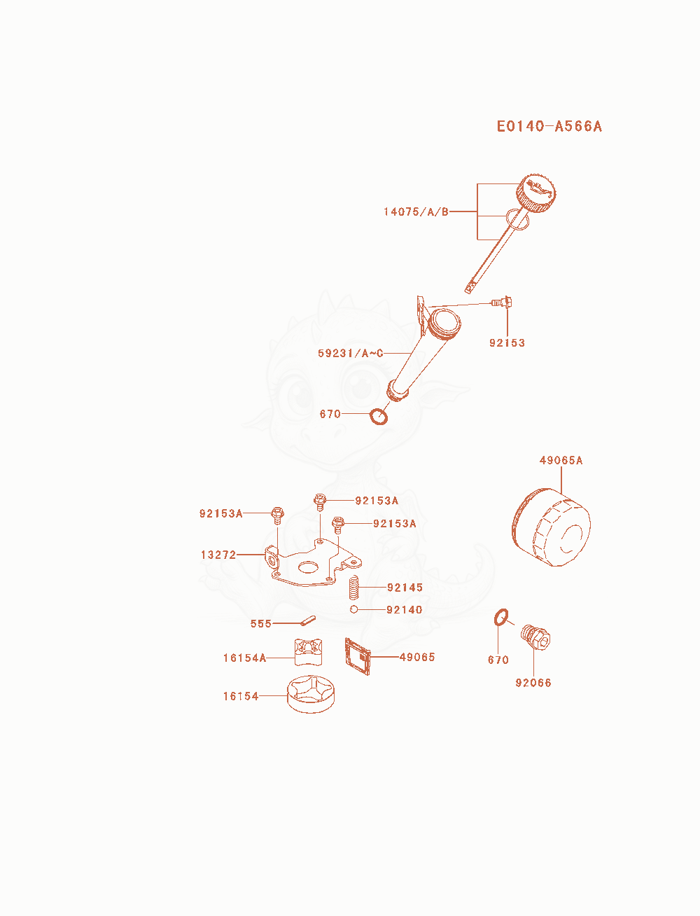 Exploded parts diagram of the Lubrication-Equipment of a Kawasaki FX691V-AS11 engine, with numbered balloons