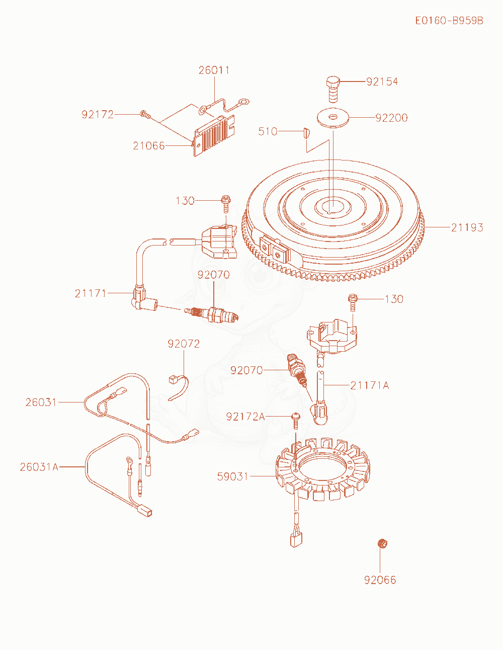 Exploded parts diagram of the Electric-Equipment of a Kawasaki FXT00V-JS00 engine, with numbered balloons