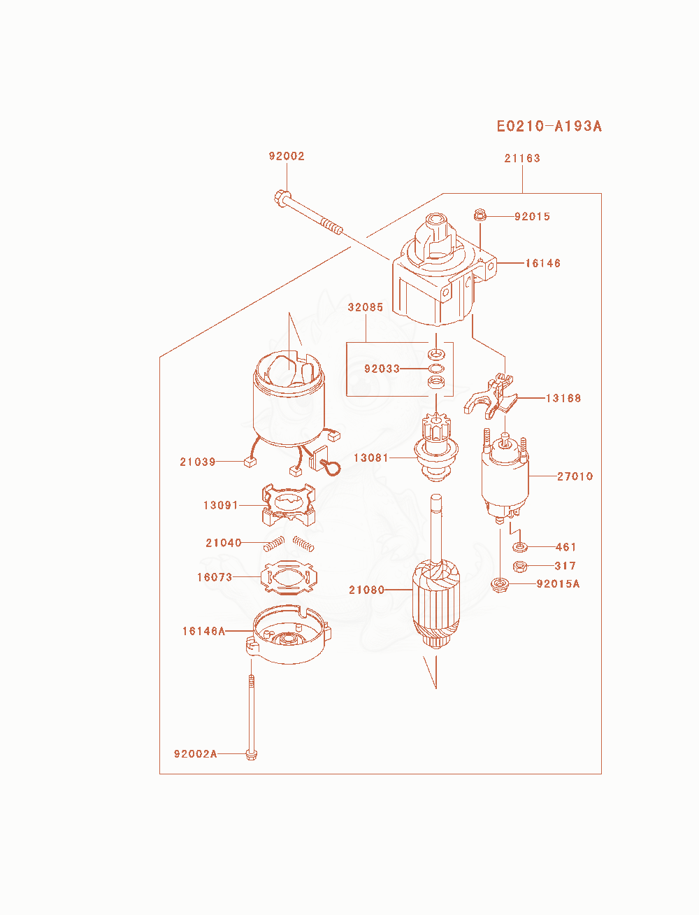 Exploded parts diagram of the Starter of a Kawasaki FH721V-AS09 engine, with numbered balloons