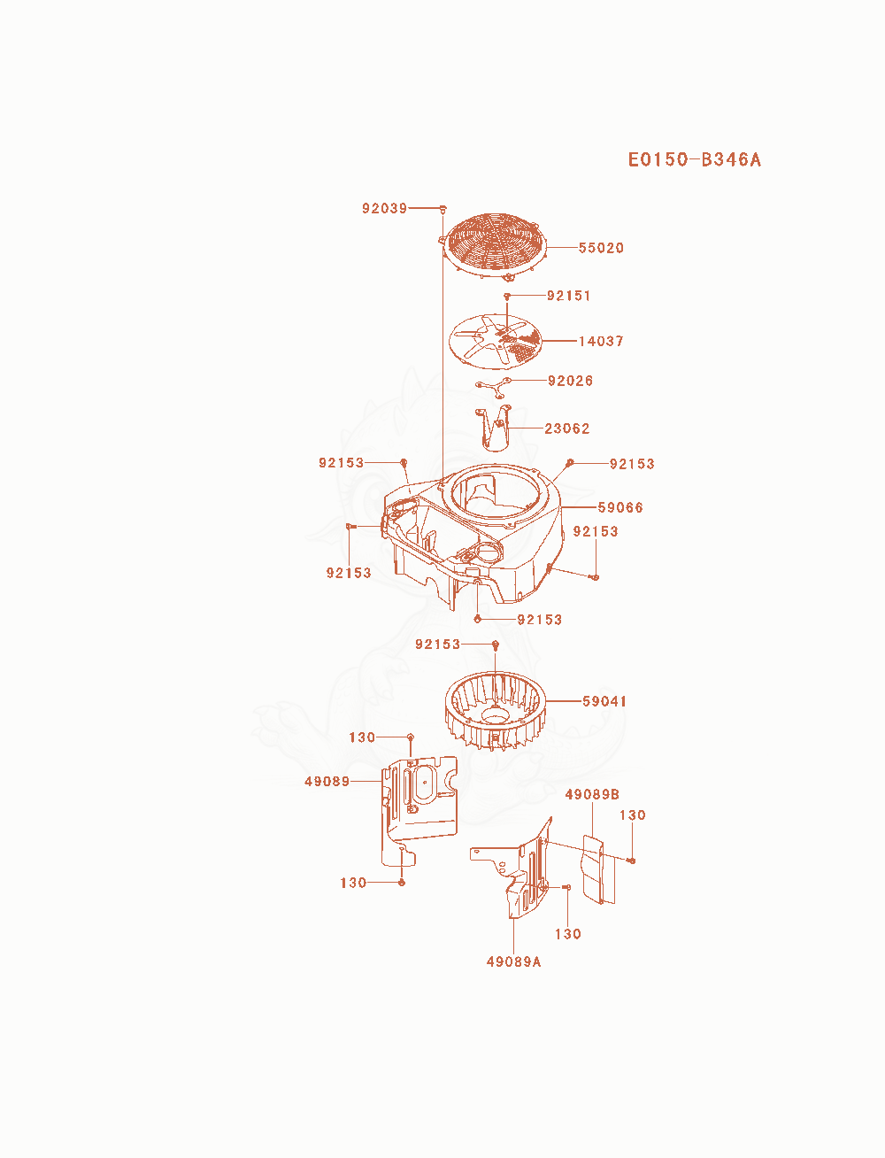Exploded parts diagram of the Cooling-Equipment of a Kawasaki FS730V-BS41 engine, with numbered balloons