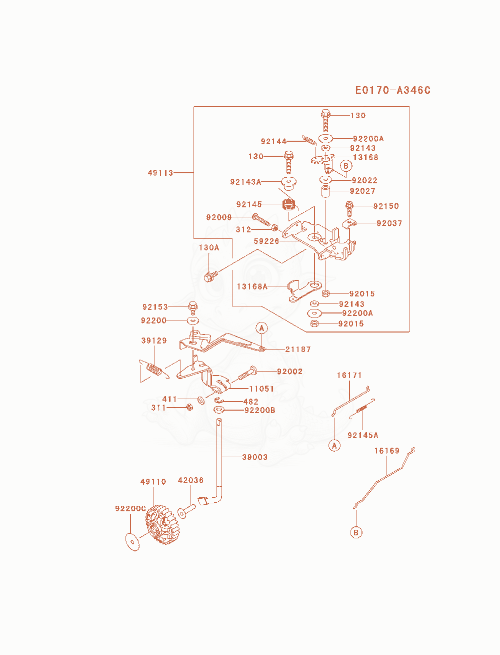 Exploded parts diagram of the Control-Equipment of a Kawasaki FD750D-BS01 engine, with numbered balloons