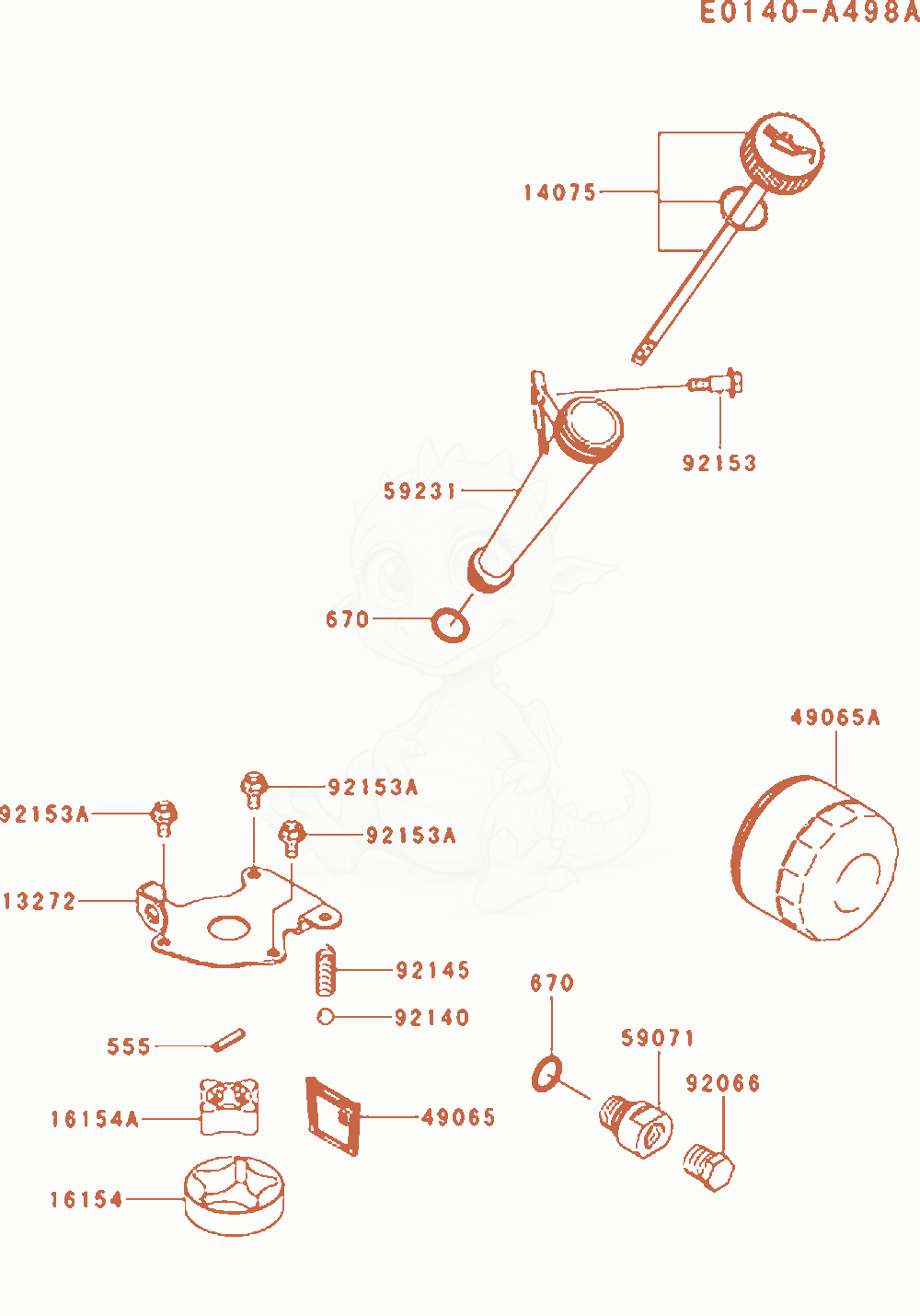 Exploded parts diagram of the Lubrication-Equipment of a Kawasaki FR651V-AS07 engine, with numbered balloons