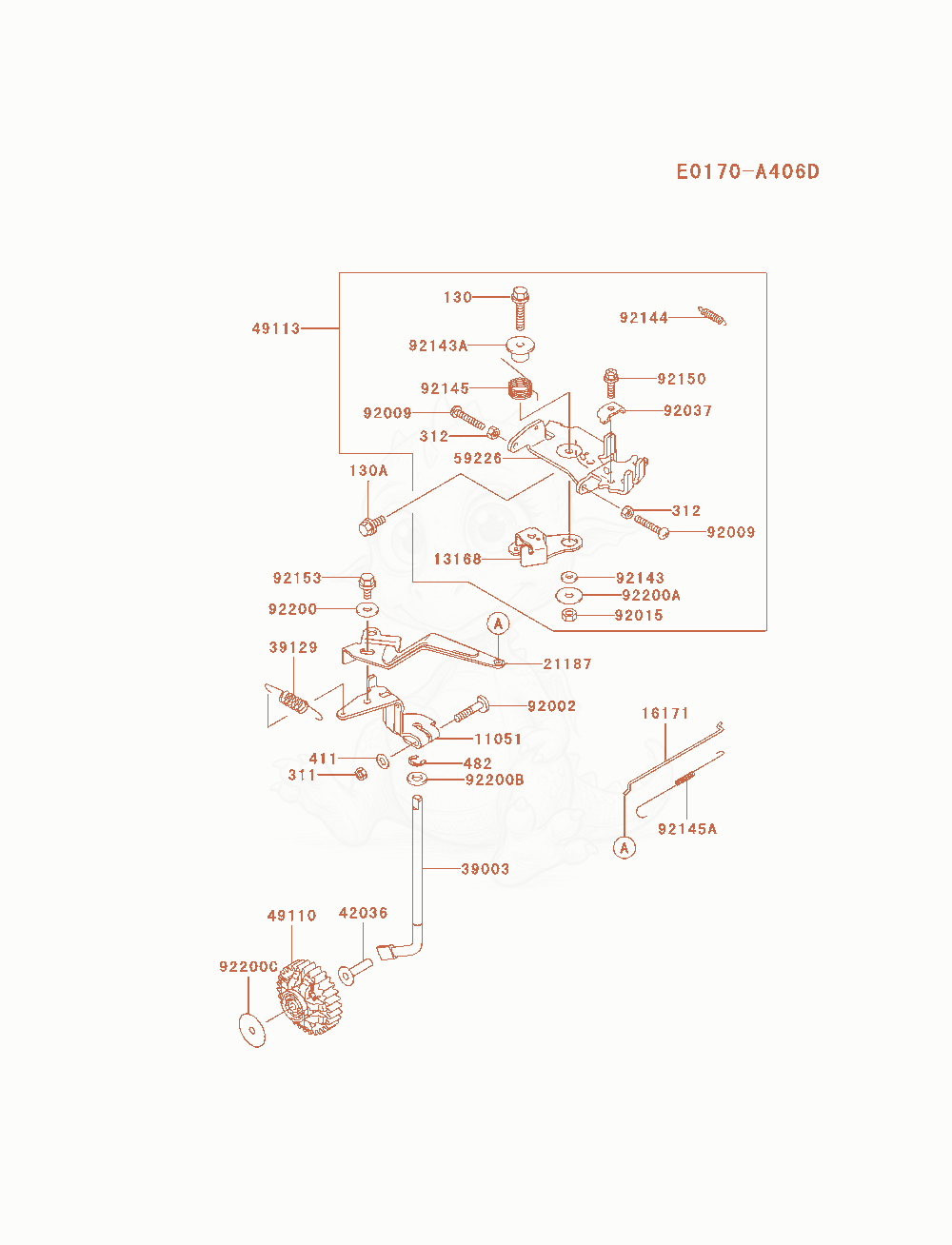 Despiece del Control-Equipment de un motor Kawasaki FD791D-AS07, con globos numerados