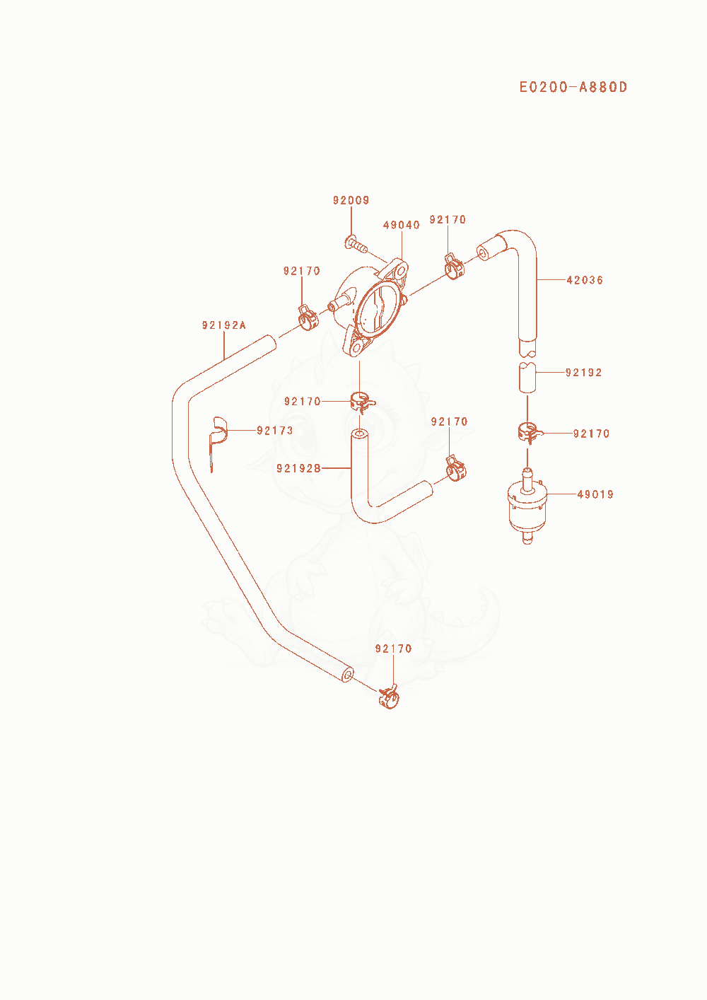 Exploded parts diagram of the Fuel-Tank / Fuel-Valve of a Kawasaki FX691V-AS27 engine, with numbered balloons