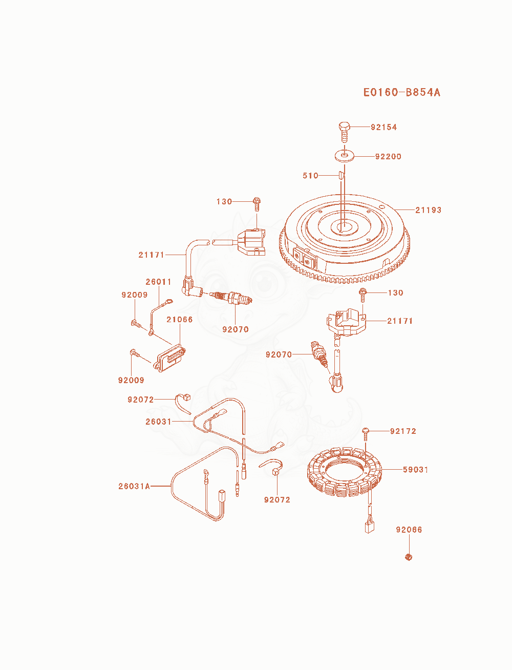 Exploded parts diagram of the Electric-Equipment of a Kawasaki FX541V-ES00 engine, with numbered balloons