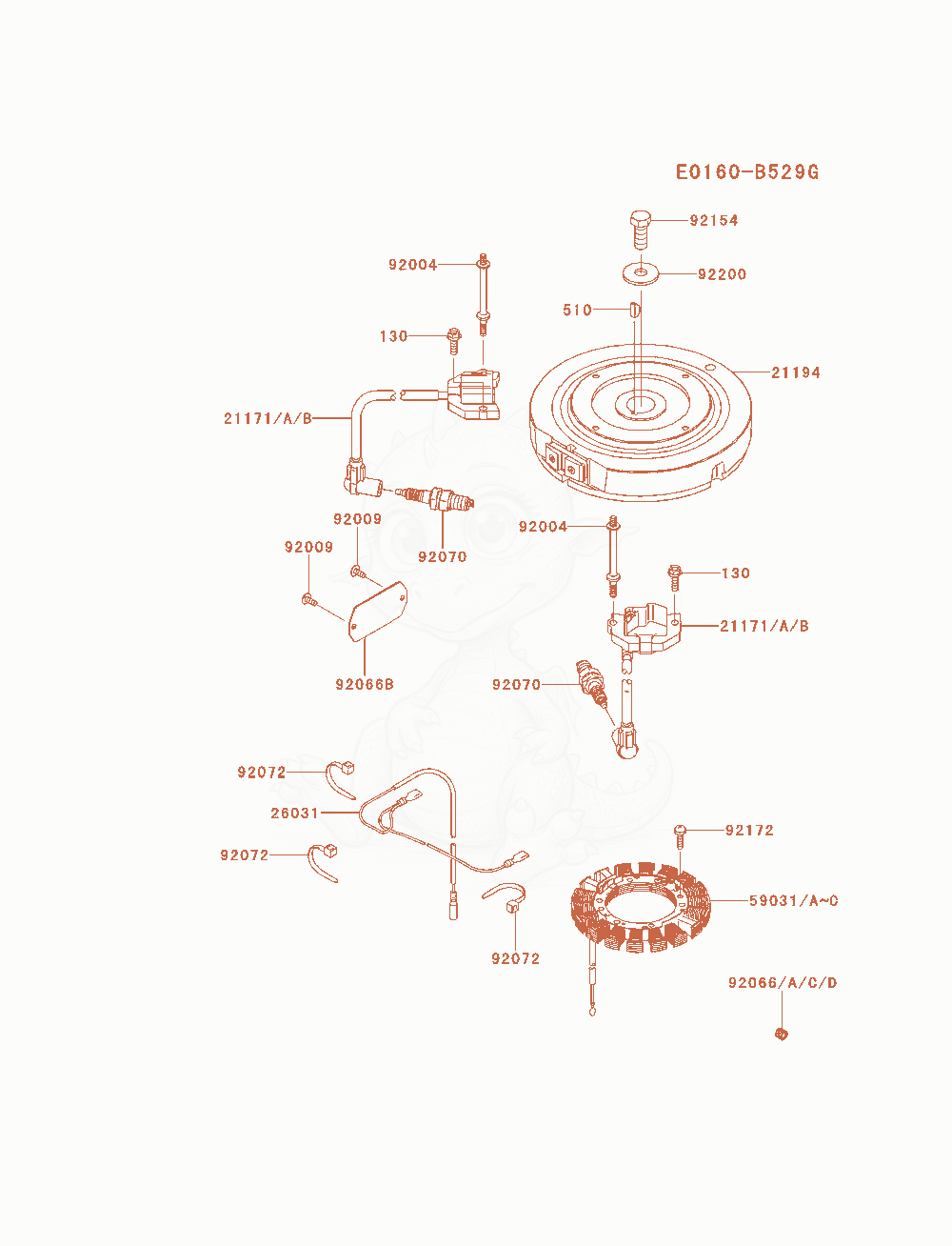 Exploded parts diagram of the Electric-Equipment of a Kawasaki FS481V-AS18 engine, with numbered balloons