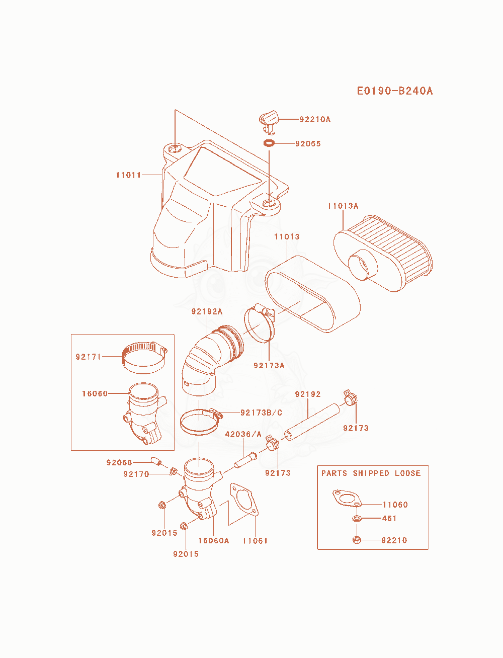 Exploded parts diagram of the Air-Filter / Muffler of a Kawasaki FS691V-AS06 engine, with numbered balloons