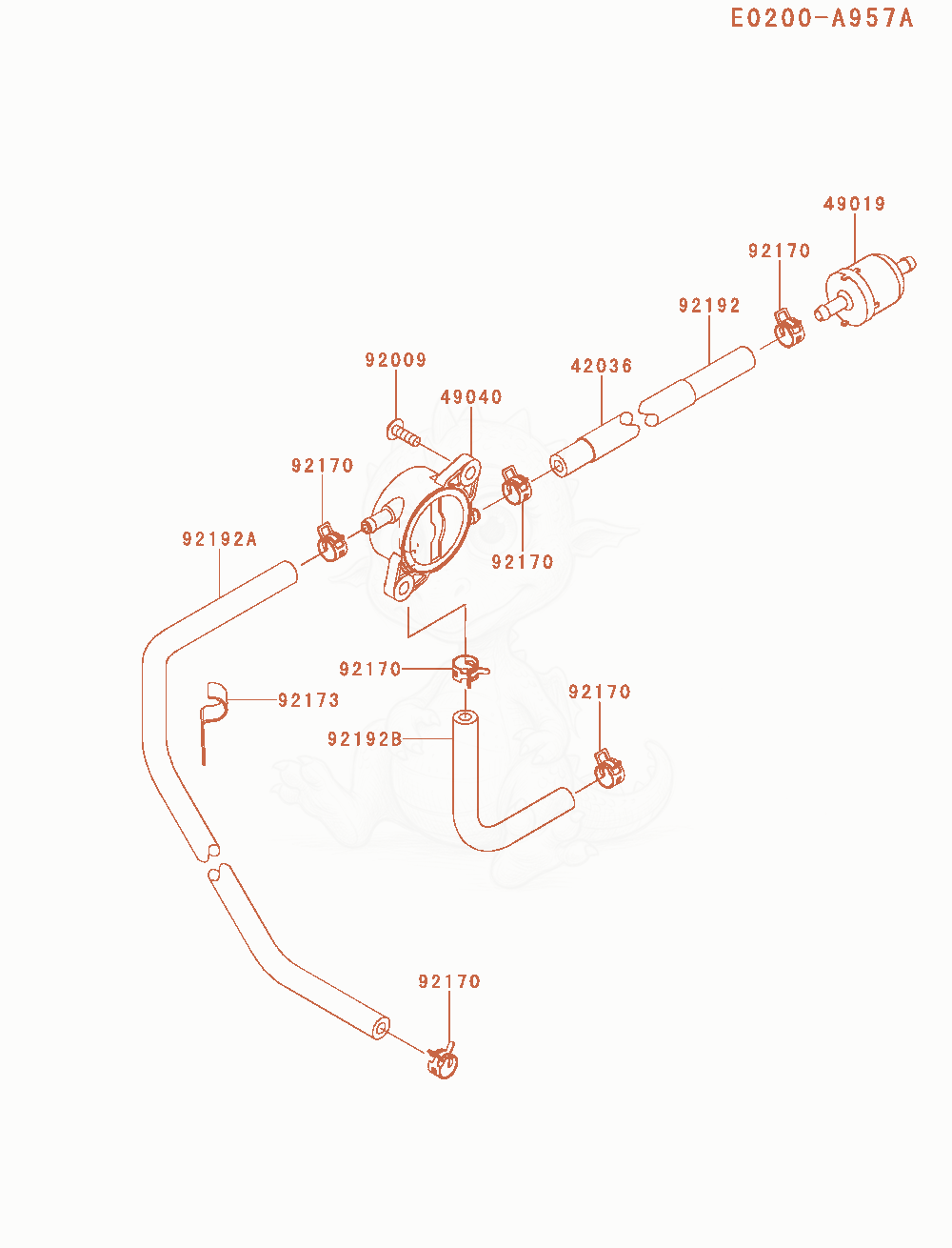Exploded parts diagram of the Fuel-Tank / Fuel-Valve of a Kawasaki FS541V-AS02 engine, with numbered balloons