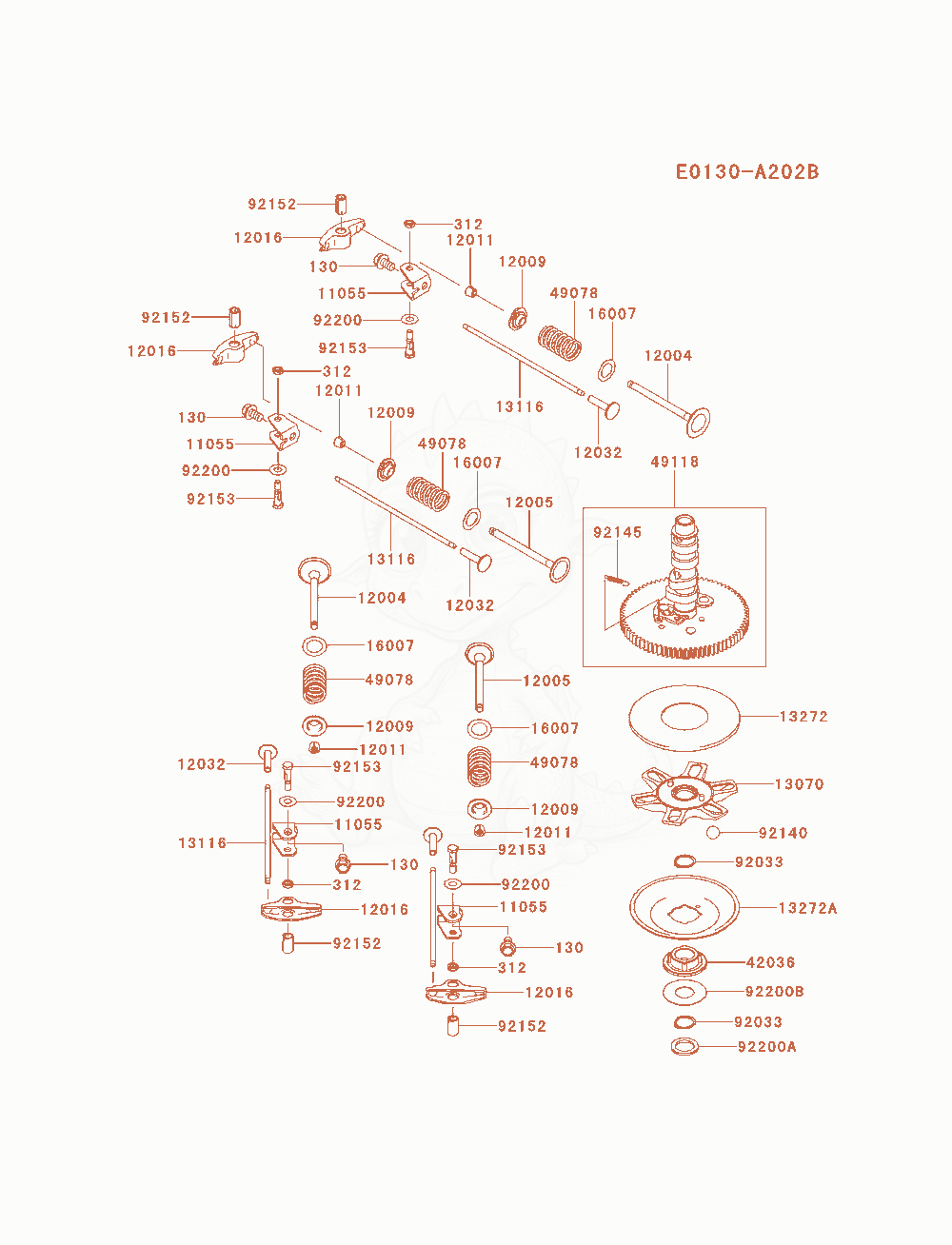 Exploded parts diagram of the Valve / Camshaft of a Kawasaki FX850V-AS12 engine, with numbered balloons