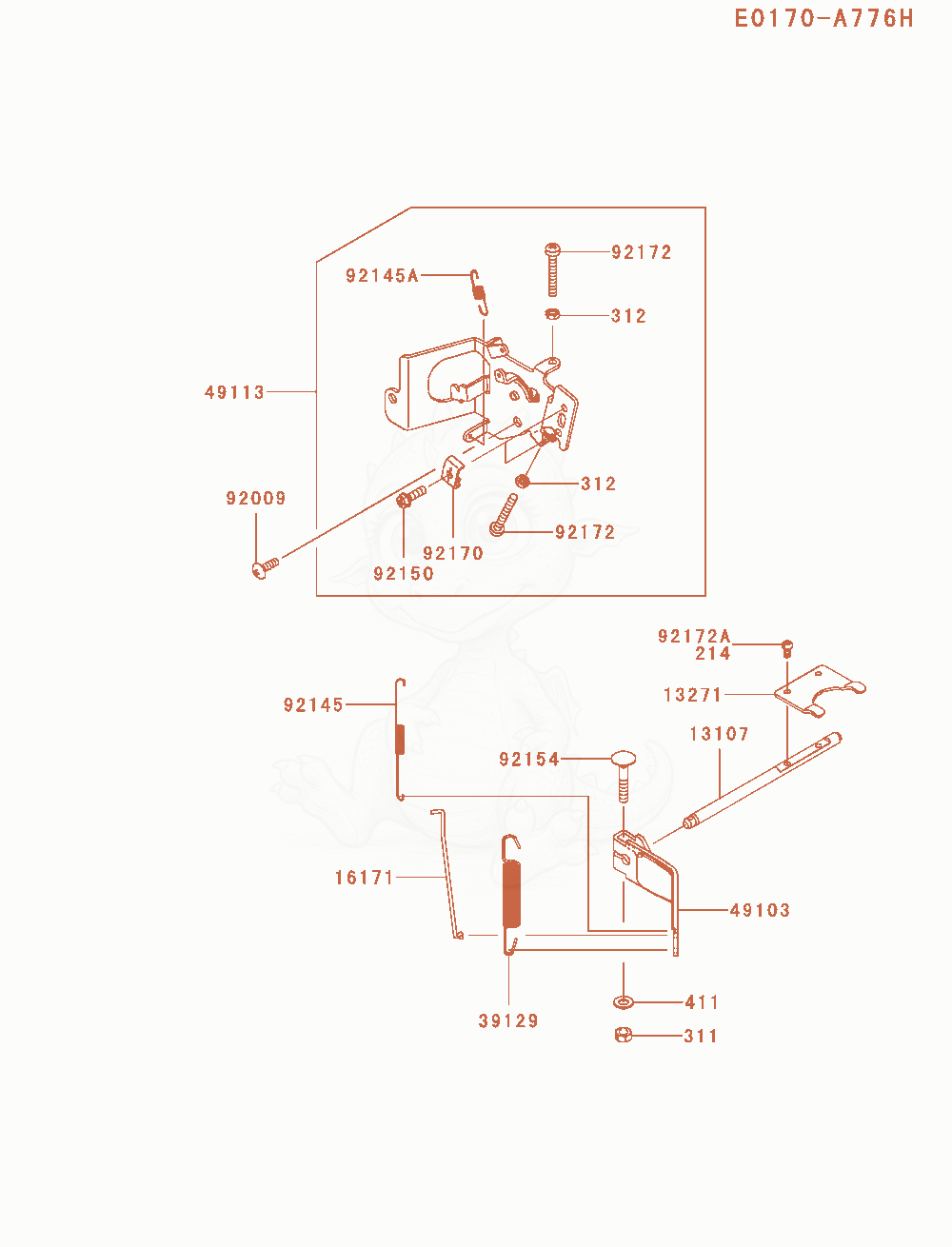 Exploded parts diagram of the Control-Equipment of a Kawasaki FR600V-AS06 engine, with numbered balloons
