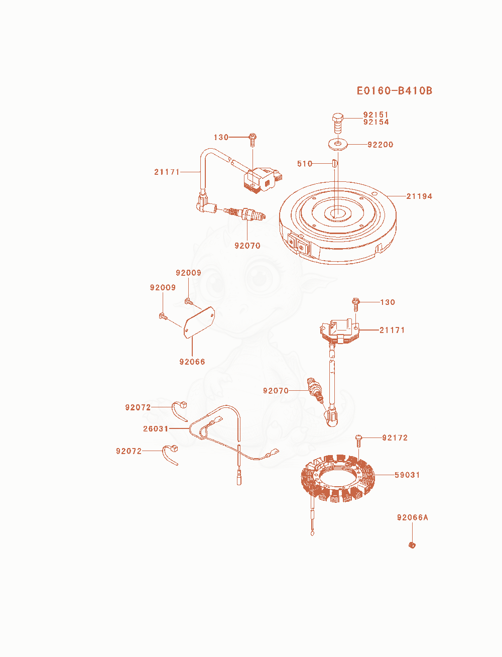 Exploded parts diagram of the Electric-Equipment of a Kawasaki FX481V-AS05 engine, with numbered balloons