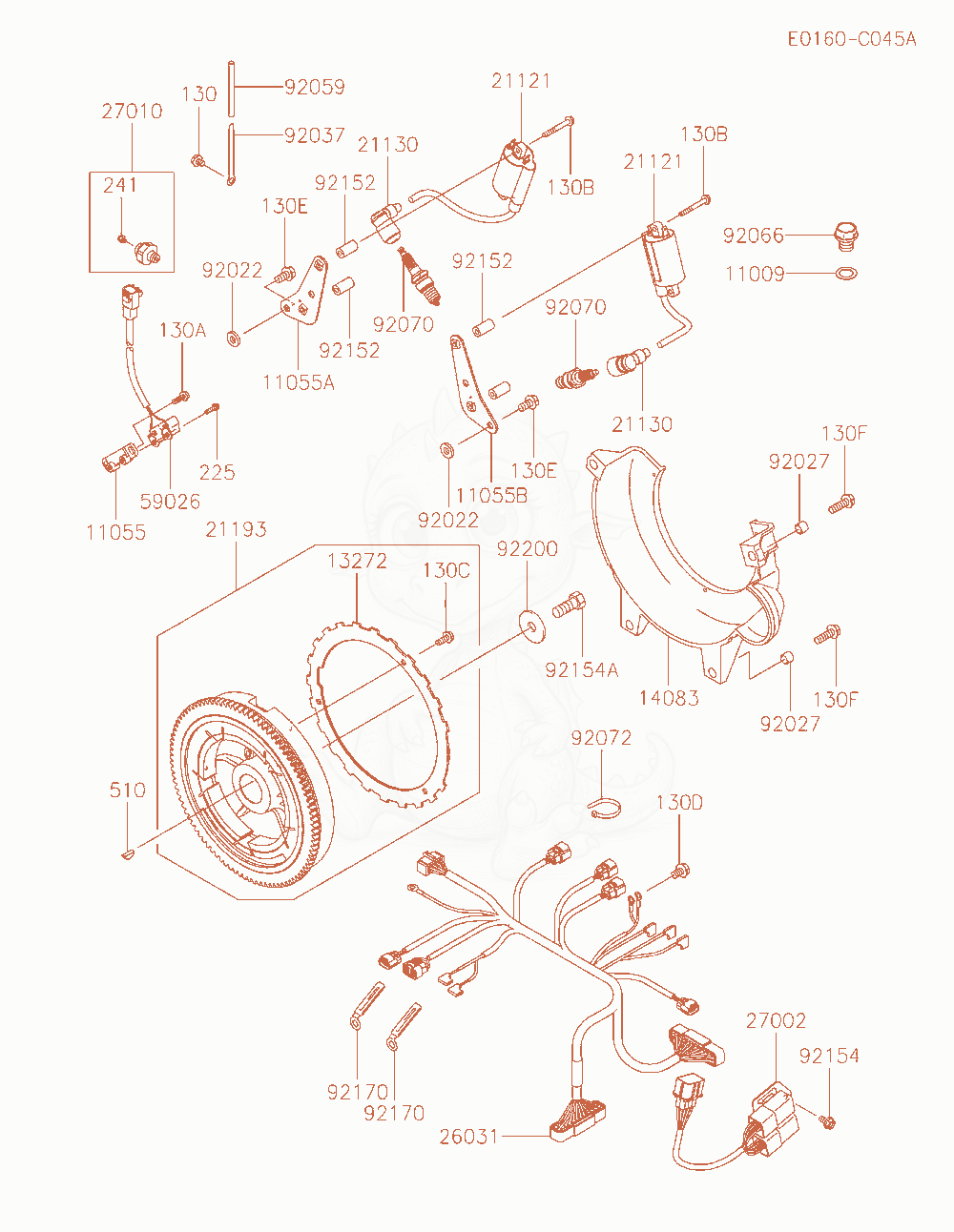 Exploded parts diagram of the Electric-Equipment of a Kawasaki FD851D-PS04 engine, with numbered balloons