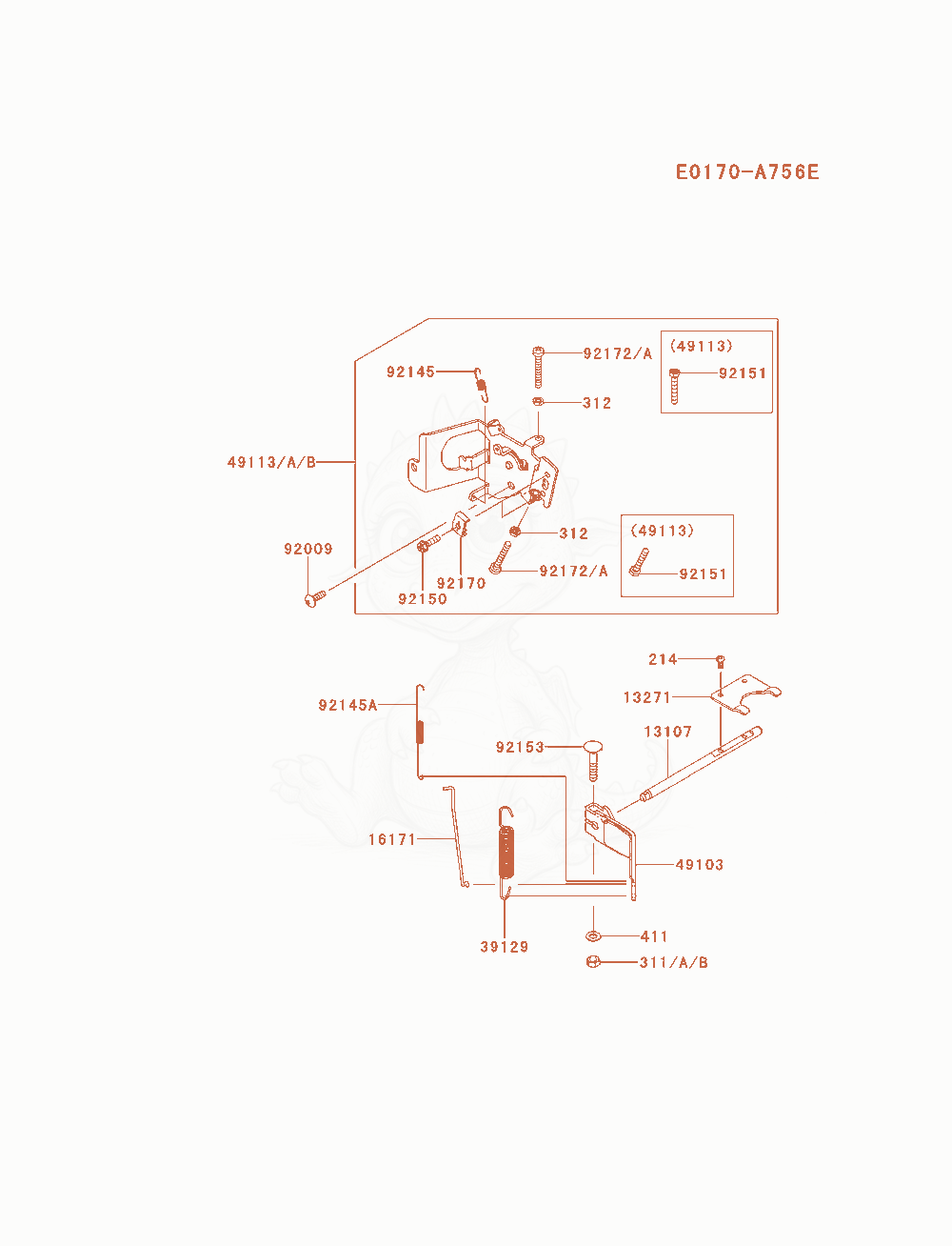 Exploded parts diagram of the Control-Equipment of a Kawasaki FR600V-AS04 engine, with numbered balloons
